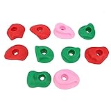 Changor 10 Stück Klettergriffe, große Felswandgriffe für den Außenbereich, praktische große Klettergriffe, langlebig, schön, sicher, bequem zum Klettern(Kleine 10er Packung)