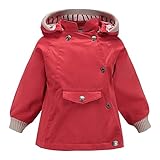 Winter Cost Warme Winterjacke für Kleinkinder, Kinder, Baby, Oberbekleidung, Blumenmuster, Kapuze, Reißverschluss, gepolsterte Oberbekleidung für Mädchen oder Jungen, Mädchen, dicke Mäntel, rot, 6-7