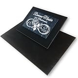 Generisch Grabstein XXL Set 60x40cm Bodenplatte / 40x30cm Stützplatte / 30x20cm Marmor Oberplatte Urnengrabstein mit Inschrift und Stützen zur Plattenaufrechtstellung KD12 (ohne Marmor Oberplatte)