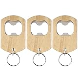 3 Stück Holzflaschenöffner, gravierter Biereöffner, Getränke Soda Glas DIY Kappenöffner für Bar Haus und Küche KH1503