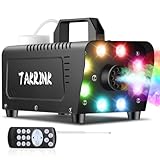 TAKRINK 900W Nebelmaschine Rauchmaschine Nebelmaschine 16 Farben RGB Lichteffekt Mini Nebelmaschine mit Fernbedienung für DJ Disco Party, Hochzeiten, Halloween und Bühnenshows