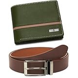 HORNBULL Denial Herren-Geldbörse aus genarbtem Leder, RFID-blockierend, doppelt gefaltet, Grün