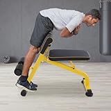 Römischer Stuhl, Multifunktionales Trainingsgerät, Höhenverstellbar 71-101cm, Tragfähigkeit 300kg, Klappbarer, für Sit Ups, Gewichtete Liegestütze, Rückenstrecker