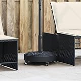 Gecheer Sonnenschirmständer mit Rollen, Schirmständer mit Standfuß Spannknopf, Schirmhalter für Ø38/48 mm Mast, Sonnenschirmfuß Ständer, 27 kg Rund