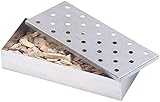 Rosenstein & Söhne Räuchermehl: Räucherbox aus rostfreiem Edelstahl, für Gas- und Holzkohlegrills (Räucherbox Kohlegrill, Räucherbox Kugelgrill, Holzkohlegrill)
