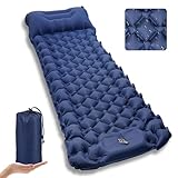 Kiaitre Isomatte Selbstaufblasend, 9CM Ultraleichte Aufblasbare Luftmatratze mit Campingkissen, Tragbare Kompakte Camping Matratze Luft Isomatte für Camping, Wandern, Rucksackreisen und Wanderreisen