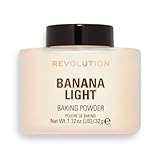 Revolution Beauty London, Loose Baking Powder, Prolongs Makeup Wear, Brightening Setting Powder, For Light Skin Tones, Banana Light, 32g