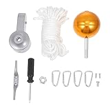 FONDOTIN 1Satz Flaggenmast Zubehör Outdoor Fahnenmast Reparatur Kit mit Schnapphaken Robustem Seil für Verschiedene Fahnenanwendungen Langlebig