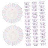 CRAFTHROU Cupcake Förmchen Fettresistente Muffin Liners Einweg Backformen Für Desserts Hochzeit Geburtstag Und Partys Lebensmittelechtes Material Weiße Farbe