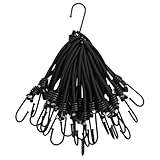 Nqyjm Spanngummis mit Haken 25 stück 17 cmzum Sichern von Tarps, Planen, Vorzelten, Autoteilen