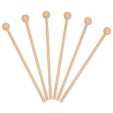 Holzschlägel 6 Stück Mallet Drumsticks Holz Marimba Schlägel Glockenspiel Schlägel Klangstäbe für Xylophon, Holzblock Glocken, Kinder Baby Musik Lernspielzeug