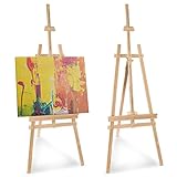 zonholz - Akademiestaffelei aus massivem Buchenholz. Hochwertige & klappbare Holzstaffelei für Leinwände bis 100cm. Für Kinder, Hobbyzeichner & professionelle Künstler geeignet. Größe 60cm x 160cm.