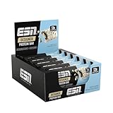 ESN Designer Bar Box, Dark Cookie White Choc, 12 x 45 g, der ideale Snack mit bis zu 13 g Protein pro Riegel, geprüfte Qualität - made in Germany