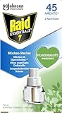 Raid Essentials Mückenstecker 45 Nächte Nachfüller, Elektrischer Insekten-Schutz vor Mücken & Tigermücken, 1er Pack (1 x 32 ml), Tablette