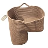 Treppenkorb aus stabiler Baumwolle in Beige, Stufenkorb, Treppenkorb Stufenkorb, Treppentasche, Treppen Organizer, Stair Basket