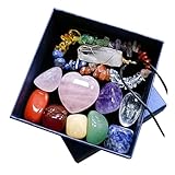 ELAYARD Teiliges Chakren Kristallstein Zarte Heilsteine aus Hochwertigem Kristall Handliche Meditationssteine für Massage und Reise Inklusive Geschenkbox für Wellness und Entspannung