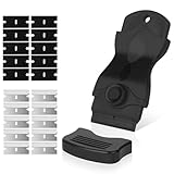 Flintronic Schaber, Keramikfeldschaber mit 20 Edelstahl & Kunststoffklingen, Schaber Küchenschaber Set, Keramikfeld Kratzer, Herd Glasschaber, Herdschaber für Kochfeld, Backofen, Glaskeramik(Schwarz)