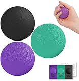 3 Stück Silikon Eiförmige Griffbälle,Hand Therapie Bälle,Kann 15 bis 30KG Anti Stress Ball Set,Handtrainer Fingertrainer Ball,für Griffstärkung,Arthritis Linderung und Schlaganfall Rehabilitatio