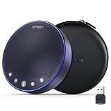 EMEET Bluetooth Konferenzlautsprecher - M3 USB Freisprecheinrichtung mit Rauschunterdrückung, Vollduplex 4 Mikrofon für Zoom, Skype Plug-and-Play, Tragbares Konferenzmikrofon