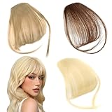 3 Stück Pony Haarteil Echthaar Clip in Bangs Fake Bangs Mit Rutschfesten Clips Air Bangs Natürliche Bangs Hair Clip Nahtlose für Tägliches Tragen und Verbesserung der Gesichtsfunktion der Frauen