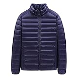 sutelang lurryly Warme Steppjacke Herren – günstige Mode Jacke Stehkragen Windschnitt Komfort Outwear Klassische Outdoor-Jacke aus Baumwolle Mantel mit Kapuze
