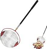 Generisch Nusssammler Rollsammler mit Alu Teleskopstiel, Apfelsammler, Leicht Outdoor Handwerkzeug, Großer Nusssammler, Obsternter für Äpfel Birnen Kastanien Obst Nüsse Tennisball Golfball (S)