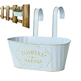 Balkonkasten – Geländer-Pflanzgefäß für Balkon im Freien, Blumenkästen für Feldfenster für Garten und Heimdekoration