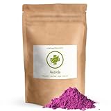 Acerola Pulver 100 g - aus Acerola-Kirschen gewonnen - in bewährter Rohkostqualität vegan, rein, glutenfrei, laktosefrei - Ohne Hilfs- u. Zusatzstoffe