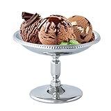 zwxqe Eisbecher aus Edelstahl, Dessertschalen mit Fuß, elegante Joghurtbehälter für hausgemachte Leckereien, Nachmittagstee, Camping, Picknick, Küche, sicher zu verwenden, 10,3 cm