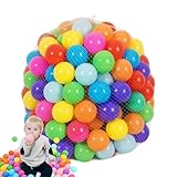 Kinder Ballbecken Bälle Set 50 Stück - Farbenfrohes Spielzeug Für Sensorische Förderung Und Motoriktraining | Verdickte Bälle Für Ballgrube Spielplatz Laufstall Vorschule Kindergarten Zuhause Frühförd