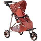 howa Puppenbuggy „Grace“ – eleganter Puppenwagen - Jogger für Puppen bis 50 cm, Puppenjogger mit höhenverstellbaren Schiebegriff 2270