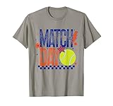 Tennis Match Mädchen Tennis Team Player Orange und Blau T-Shirt