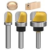 Kaelah 3 Stück Fräser für Oberfräse Set,8mm Rundfräser Router Bits,Schüssel-Fräs-Bit,Hohlkehlfräser für Holzbearbeitung Shaker Cutter Werkzeuge Schneidwerkzeug
