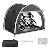 Fahrradgarage Wetterfest, Fahrradabdeckung für 2-4 Fahrräder, Gartenschuppen Geräteschuppen Lagerzelt Carport Gerätezelt Fahrrad Garage für Camping, Fahrräder, Motorrad, ATVs, Reisen