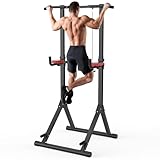 Dskeuzeew Power Tower Dip-Station, Klimmzugstange Freistehend Höhenverstellbar Multifunktional Fitness Trainingsgerät für Klimmzugstange Stabiler Dreiecksstruktur Max 205KG