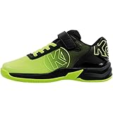 Kempa Herren Attack 2.0 Junior Sneaker Freizeitschuh Halbschuh Lauf-und Sportschuh Turnschuhe Handball Jogging Outdoor Freizeit Shoes-leicht und atmungsaktiv, Fluo Gelb Schwarz