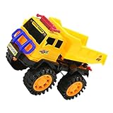 FIXOSHEE Baufahrzeug Muldenkipper Mittlere Kunststoff Kippmulde Kipplast Kipplaster für Baustelle und Rollenspiel für Jungen und Mädchen