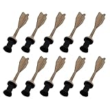 BestSaller 1232 Sicherheits Pfeil aus Holz, für Kinder Blasrohr & Armbrust, Natur/schwarz (10 Stück)