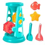 Sandspielzeug - Windmill -Sandglas -Strandspielzeug, Kleinkind Sommerstrandspielzeug | Tragbare Sandwährung Sandmühle mit Schaufel, Outdoor -Strandspielzeug für Kinder, lustiges Windmühlenspielzeug fü