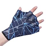 Aquatic Handschuhe 1 Paar Schwimmhandschuhe Schwimmflossen Paddel Wasserwiderstandstraining Einstellbare Tauchhandschuhe Ausrüstung Surfen Sport Handflossen für Erwachsene