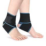 ACWOO Sprunggelenkbandage, 2 Stück Einstellbar Bandage Fußgelenk, Sport Schützen Fußgelenkbandage Sprunggelenk, Hochelastisch Knöchelstütze für Fußball Laufen Radfahren, Rechte und Linke Bandage