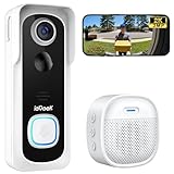 ieGeek 2K Video-Türklingel mit Kamera Kabellos, IP66 Wasserdicht, Intelligente AI Bewegungserkennung, Nachtsicht, Keine Abokosten, Kompatibel Mit Alexa, 2,4GHz WLAN, Inklusive Indoor-Klingel