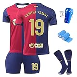 ZSJMY Neues Fußbal Trikot Set Kinder, Fussball Trainingstrikot, Heim/Auswärts Fußball Trikot, Fans Fußballtrikots, Schnell Trocknendes Atmungsaktives Fußballtrikot Mit Schienbeinschoner