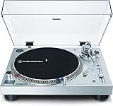 Audio-Technica LP120XUSBSV Direktangetriebener Plattenspieler (Analog und USB) Silber