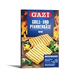 Gazi Grill- und Pfannenkäse Natur - 1x 200g - Pfanne Grill Grillkäse Ofen Ofenkäse Backkäse 45% Fett i. Tr. Schnittkäse Käse mikrobielles Lab Halal vegetarisch glutenfrei