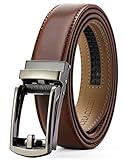 CHAOREN Gürtel Herren Ratsche, Automatik Leder 32mm für Business und Formelle Anlässe, Schmaler Anzuggürtel ohne Löcher
