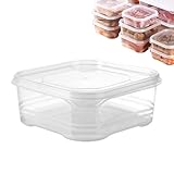 Kühlschrank-Organizer, auslaufsicher, stapelbar, Kühlschrank-Aufbewahrungsbehälter, Speisekammer-Organizer, für Obst, Lebensmittel, Gefrierschrank, Küche, Speisekammer, Zuhause, Schule