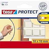 tesa Protect Schutzpuffer, quadratisch, weiß, 10mm:10mm, 8 Stück