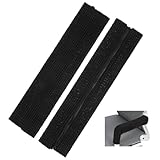 Classicseali 2 Stück Armlehnenbezug für Bürostuhl,Armlehnenbezug mit Reißverschluss,Weiche Armlehnenkissen,Schwarz Flanell Armlehnenschoner für Zuhause Büro