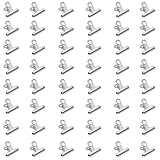 50 Stück Kleine Bulldogge Büroklammern, 22mm Mini Metall Klammern, Multi-function Scharnier Clip Briefklemmer für Tags Taschen, Fotos,Zeichnungen, Kunsthandwerk, Büro, Küche (Silber)